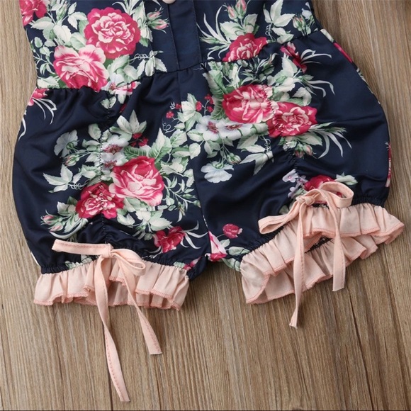 Boutique Girls Navy & Pink Romper - Picture 3 of 4